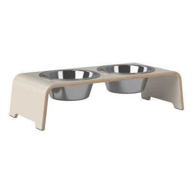 dogBar® Classic korotettu ruokakuppiteline - Kashmir, M-small / Ruostumaton teräs