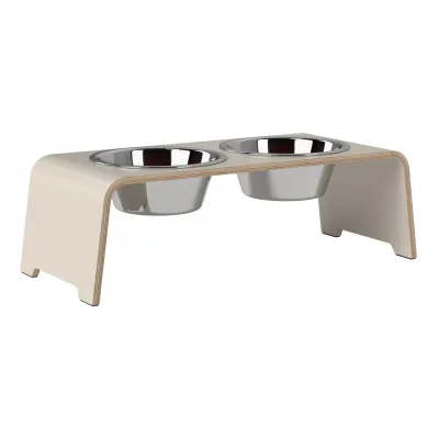 dogBar® Classic korotettu ruokakuppiteline - Kashmir, M / Ruostumaton teräs, kuva 1 / 1