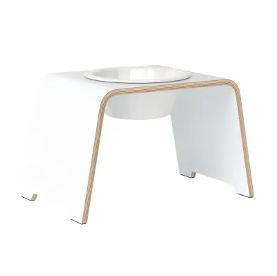 dogBar® Single korotettu ruokakuppi - Valkoinen, M-large / Posliini, kuva 1 / 1
