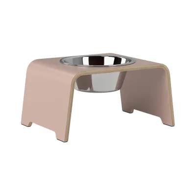 dogBar® Single korotettu ruokakuppi - Vanha roosa, M / Ruostumaton teräs, kuva 1 / 1