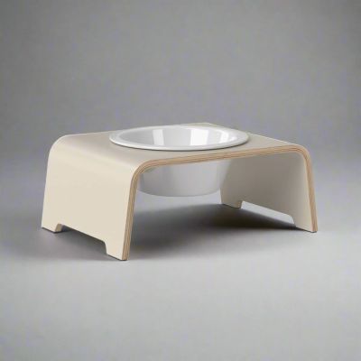 dogBar® Single korotettu ruokakuppi - Kashmir, M-small / Posliini