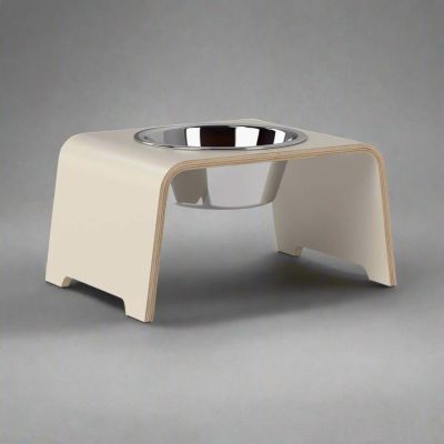 dogBar® Single korotettu ruokakuppi - Kashmir, M / Ruostumaton teräs