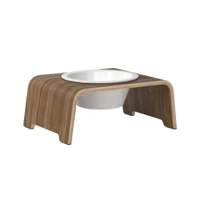 dogBar® Single korotettu ruokakuppi - Pähkinä, M-small / Posliini, kuva 1 / 1