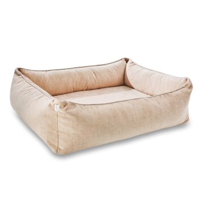 Laboni Ortho Glam ortopedinen koiranpeti - Samettinen, Hiekka / S (68 x 55 x 20cm)