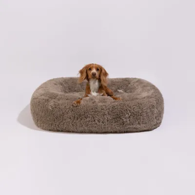 Pillow Villa Pebble Flokati - pörröinen koiranpeti, Teddy Brown / M, kuva 1 / 1