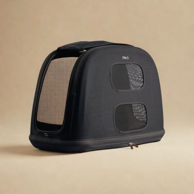 Tavo Pets Crispin - Törmäystestattu lemmikin kuljetuslaatikko, Onyx / L