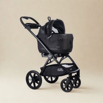 Tavo Pets Maeve iso5X Travel System - Lemmikkirattaat, Onyx / Roscoe Trek Cognac