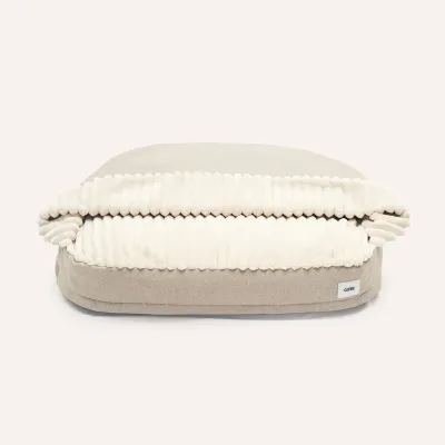 Cafide Maso hupullinen koiranpeti, Beige / M 60 × 80 × 10 cm