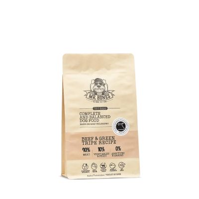 Mr.Bones Dry BARF naudanliha – viljaton täysravinto koirille, 450 g