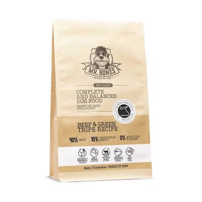 Mr.Bones Dry BARF naudanliha – viljaton täysravinto koirille, 3 kg