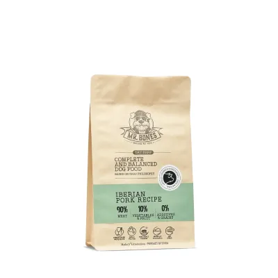 Mr.Bones Dry BARF Iberico sika – viljaton täysravinto koirille, 450 g