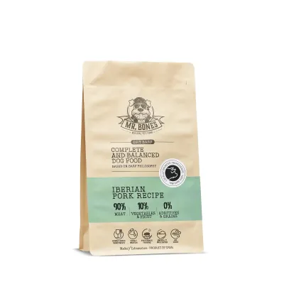 Mr.Bones Dry BARF Iberico sika – viljaton täysravinto koirille, 1 kg