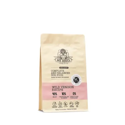 Mr.Bones Dry BARF villi peura – viljaton täysravinto koirille, 450 g