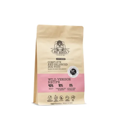 Mr.Bones Dry BARF villi peura – viljaton täysravinto koirille, 1 kg