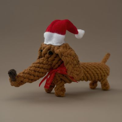 Laboni Santa Sausage mäyräkoiran muotoinen lelu