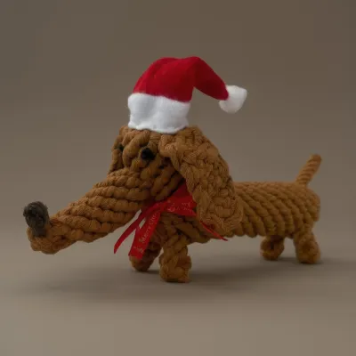 Laboni Santa Sausage mäyräkoiran muotoinen lelu