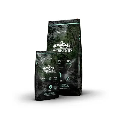 Riverwood Puppy Kalkkuna, Ankka & Fasaani - Eri kokoja, 2 kg