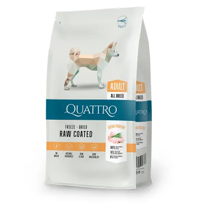 Quattro Dog Adult Poultry All Breed - Eri kokoja, 12 kg
