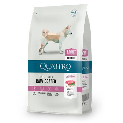 Quattro Dog Adult Lamb All Breeds - Eri kokoja, 12 kg