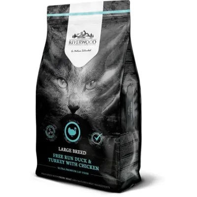 Riverwood Cat Large Breed Ankka, Kalkkuna ja Kana 2kg, kuva 1 / 1