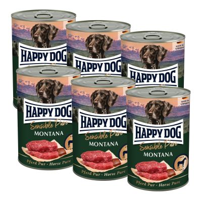 Happy Dog Sensible Pur Montana - Hevonen, 6x400 g