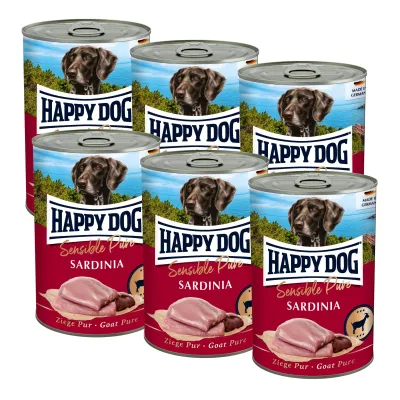 Happy Dog Sensible Pur Sardinia - Vuohi, 6x400 g, kuva 1 / 1