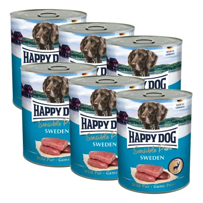 Happy Dog Sensible Pur Sweden - Riista, 6x800 g, kuva 1 / 1