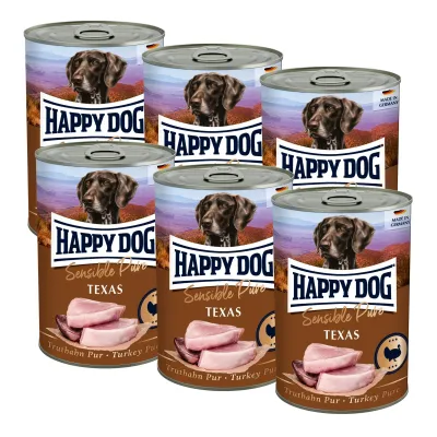 Happy Dog Sensible Pur Texas - Kalkkuna, 6x400 g, kuva 1 / 1