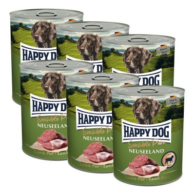 Happy Dog Sensible Pur Neuseeland - Lammas, 6x800 g