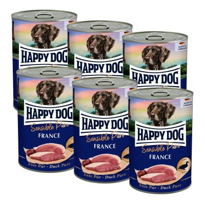 Happy Dog Sensible Pur France - Ankka, 6x400 g