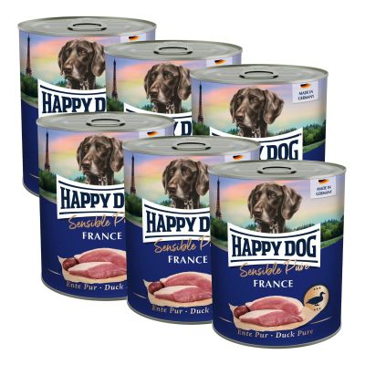 Happy Dog Sensible Pur France - Ankka, 6x800 g