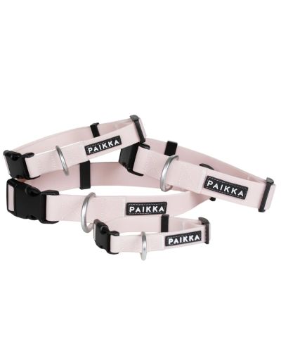 Heijastava kaulapanta PAIKKA Glow, Vaalea pinkki / 2 x 30-40 cm
