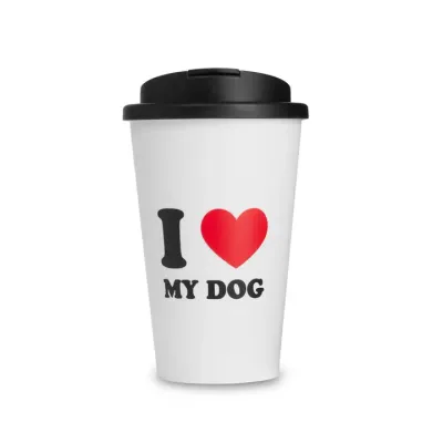 Koiratarvike Haukkula Take Away kuppi - I Love My Dog