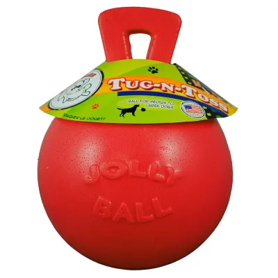 Jolly Ball Tug-n-Toss koiranlelu, Punainen 20cm