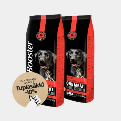 Tuplasäkkitarjous 2x12kg ProBooster Adult Sensitive Lamb, kuva 1 / 1