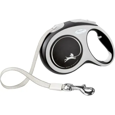 Flexi New Comfort Tape L, 5 m / max. 60 kg, Musta, kuva 1 / 1