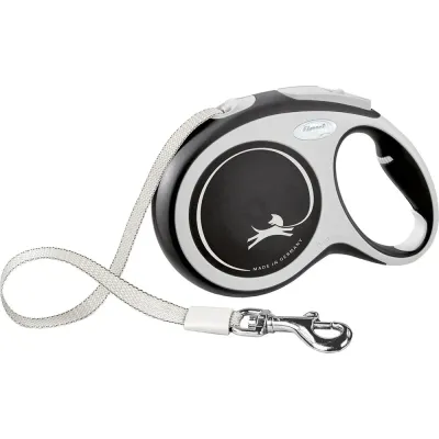 Flexi New Comfort Tape L, 8 m / max. 50 kg, Musta, kuva 1 / 1