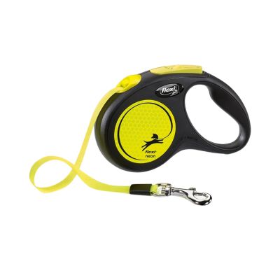 Flexi New Neon Tape M, 5 m / max. 25 kg, Keltainen