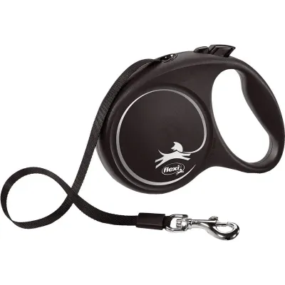 Flexi Black Design Tape M, 5 m / max. 25 kg, Musta/hopea