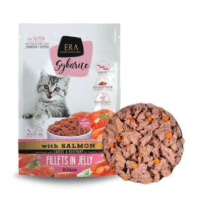 ERA Sybarite, Märkäruoka kaikenikäisille kissoille - Eri makuja, ERA Sybarite Kitten - Lohi