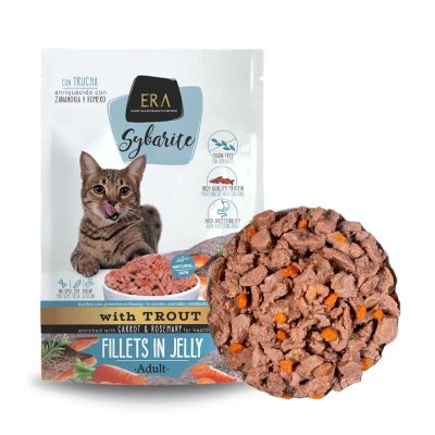 ERA Sybarite, Märkäruoka kaikenikäisille kissoille - Eri makuja, ERA Sybarite Adult - Taimen