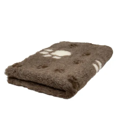 Foxy Fur Makuualusta Thermo - Ruskea Tassu, 100 x 150cm
