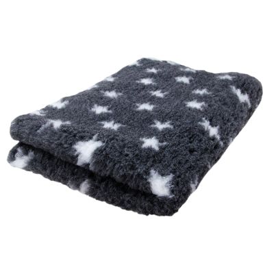 Foxy Fur Makuualusta - Valkoinen Tähti, tummanharmaa, 100 x 75cm
