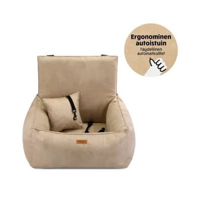Denzoo Autoistuin Koiralle BERGAMO, Beige, S