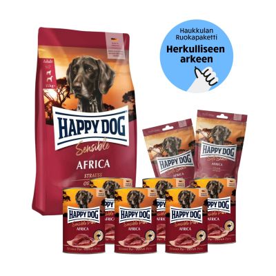 Happy Dog Sensible Africa - Tassukaverin Arkipaketti