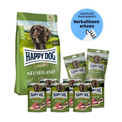 Happy Dog Sensible Neuseeland - Tassukaverin Arkipaketti