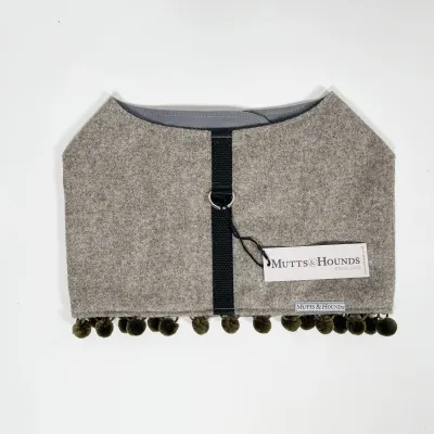 Mutts & Hounds - Pehmeät Paitavaljaat L, Grey PomPom