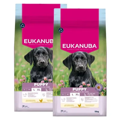 Eukanuba Dog Puppy Large 2 x 15kg, kuva 1 / 1