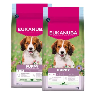Eukanuba Puppy&Jr SMB Lamb&Rice 2 x 12kg, kuva 1 / 1