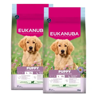 Eukanuba Puppy&Jr LB Lamb&Rice 2 x 12kg, kuva 1 / 1